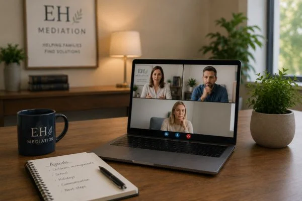 child access mediation Oadby online meeting.
